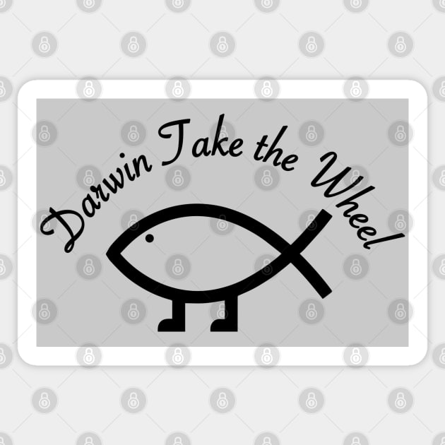 Darwin Take the Wheel Sticker by BlimpCo